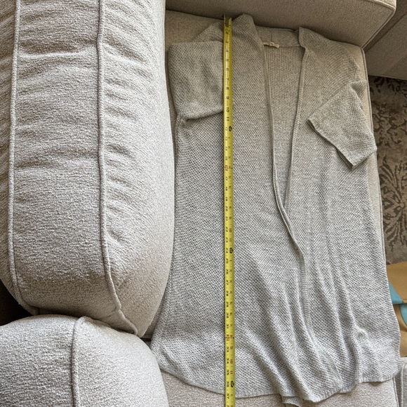 Eileen Fisher Light Gray Open Front Cardigan - Picture 4 of 5